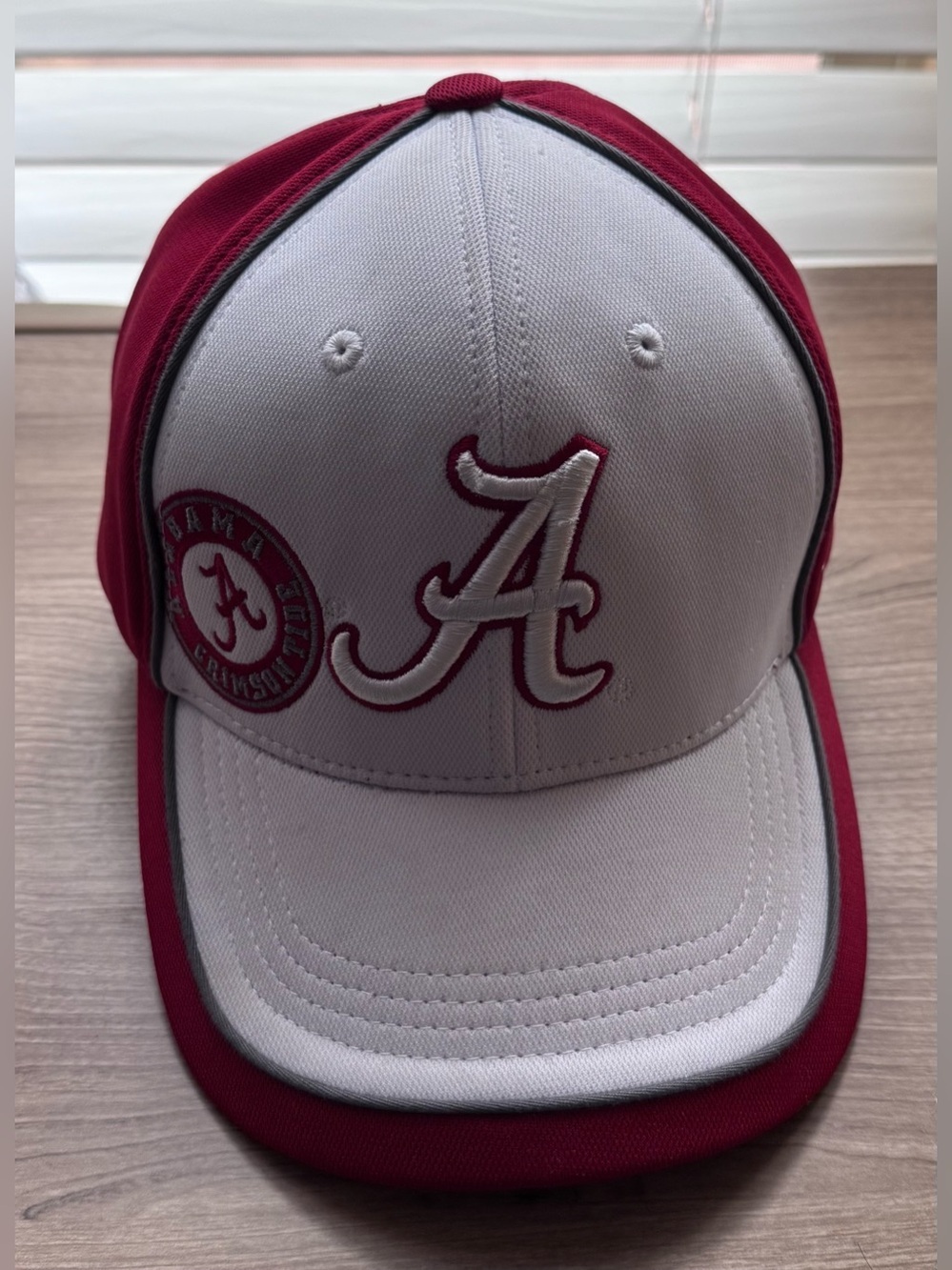 Alabama Script A Baseball Cap - Crimson and White